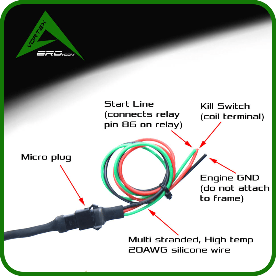 Vortexaero Electric Start Throttle-Trigger/2 Finger w/Meter